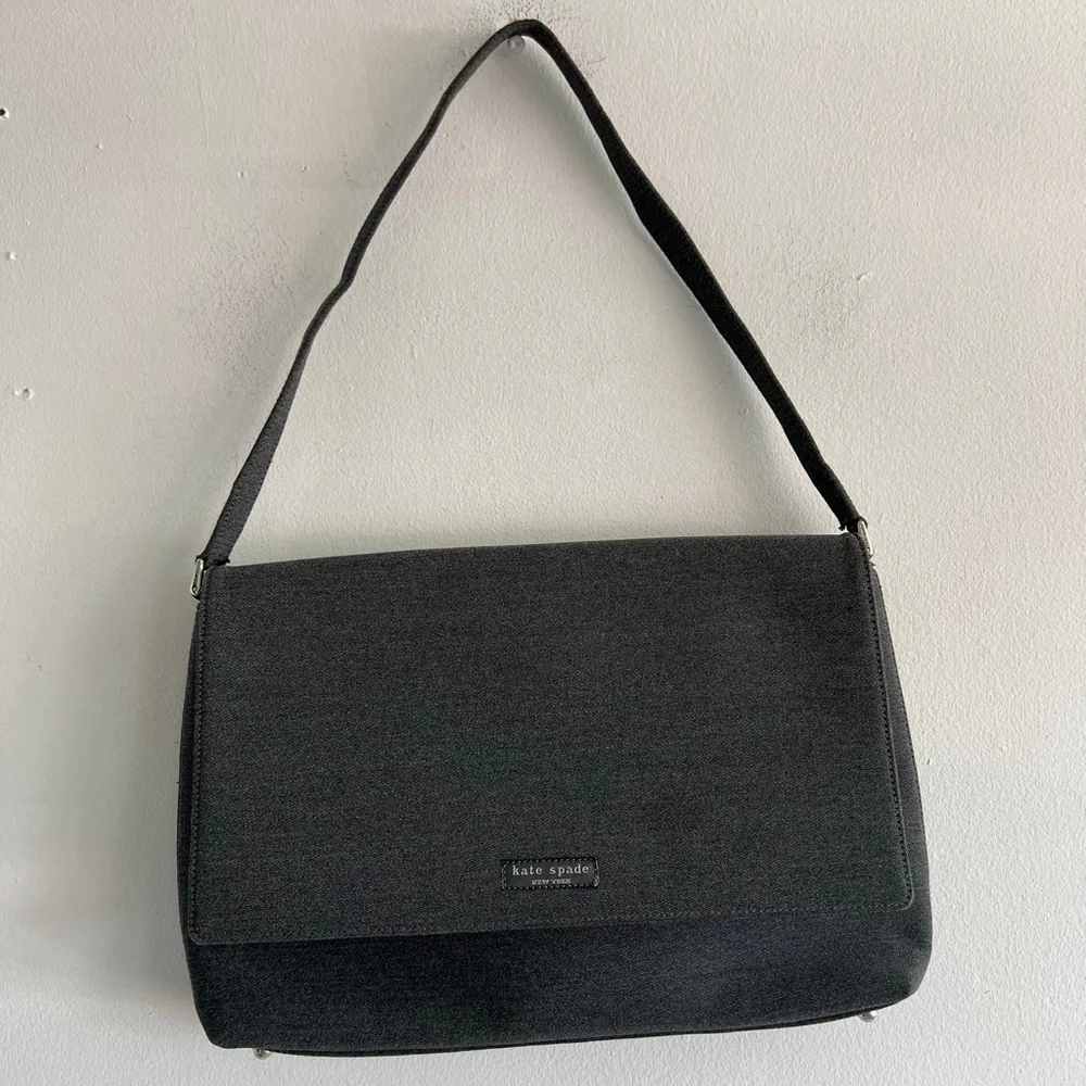 Kate Spade Gray Denim Shoulder Bag